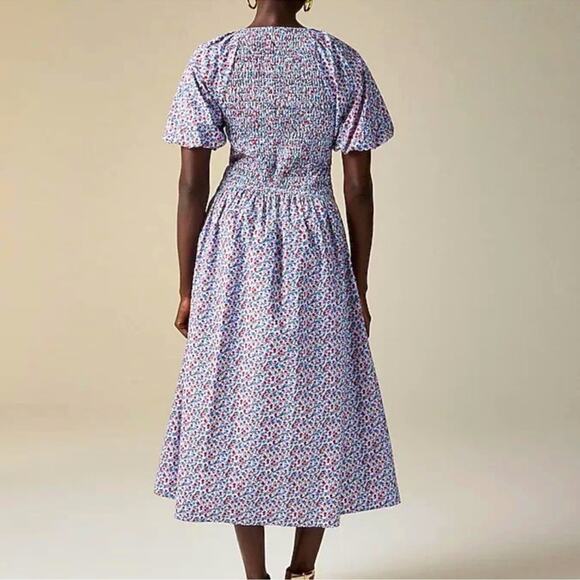J. Crew Meadow Dress In Poppy Cotton Poplin - Picture 2 of 7